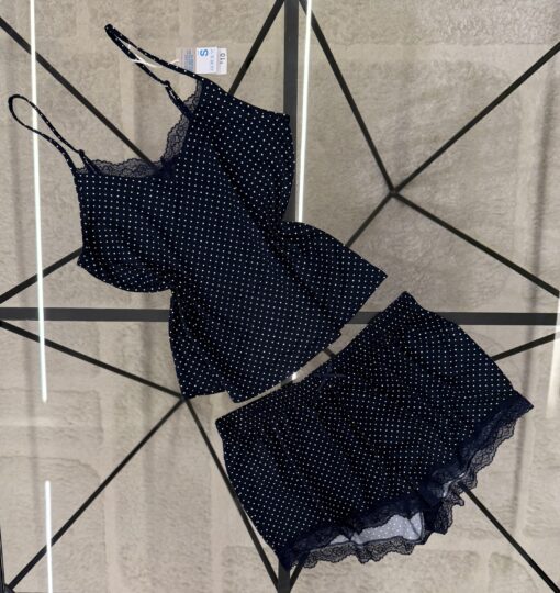 Pyjama short bustier - Primark - " Bleu petit point  "