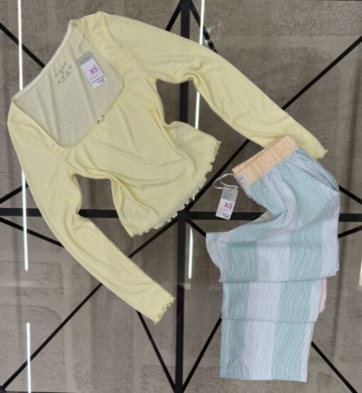 Pyjama haut manche longue pantalon primark " jaune "