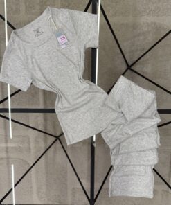 Pyjama haut demi manche pantalon primark " Gris "