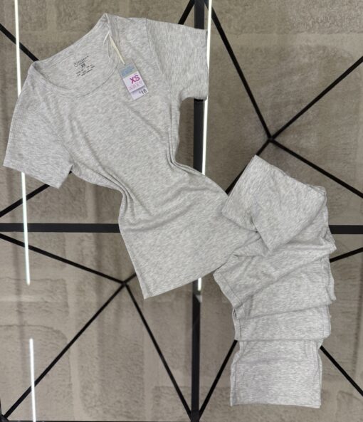 Pyjama haut demi manche pantalon primark " Gris "