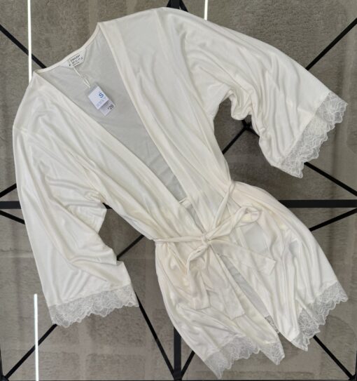 Peignoir en satin - Primark - blanc