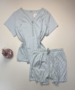 Pyjama short haut demi manche " Vert "