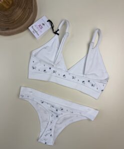 Alternative view of Ensemble 2 pcs primark " blanc petite fleurs "