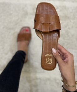Mule - Croco Camel -