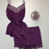 Short bustier H " Aubergine "