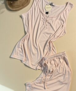 Alternative view of Pyjama short bustier " Rose "