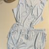 Pyjama short bustier " Bleu "