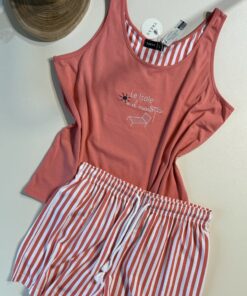 Pyjama short bustier " Orange "