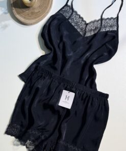 Short bustier H " Noir "