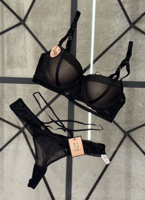 Ensemble 2 pcs H " Noir " Push - Up