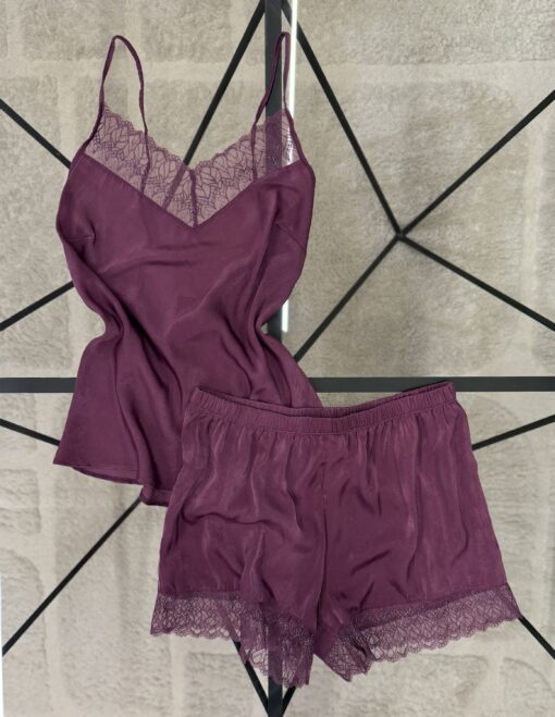 Short bustier H " Aubergine "