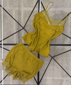 Alternative view of Short bustier H " Moutarde "