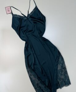 Alternative view of Ensemble nuisette longue peignoir "vert"