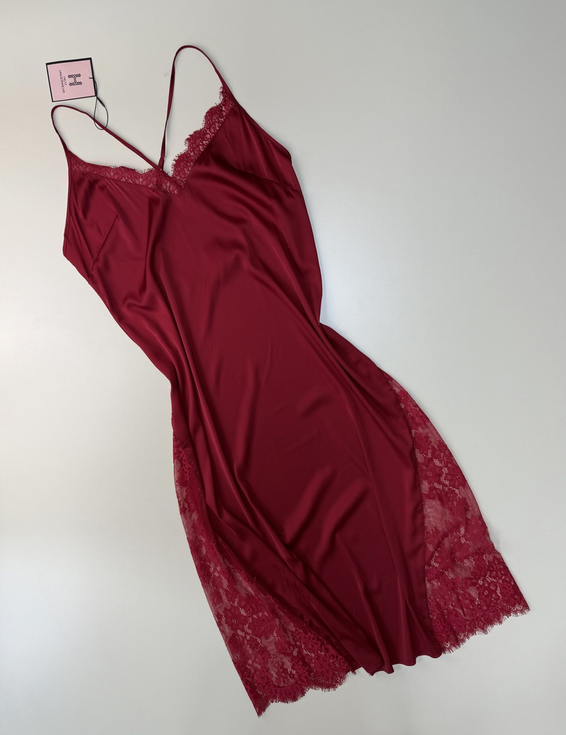 Ensemble nuisette longue  peignoir "bordeaux" – Image 3