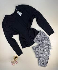 Pyjama haut manche longue - Primark - " Noir "