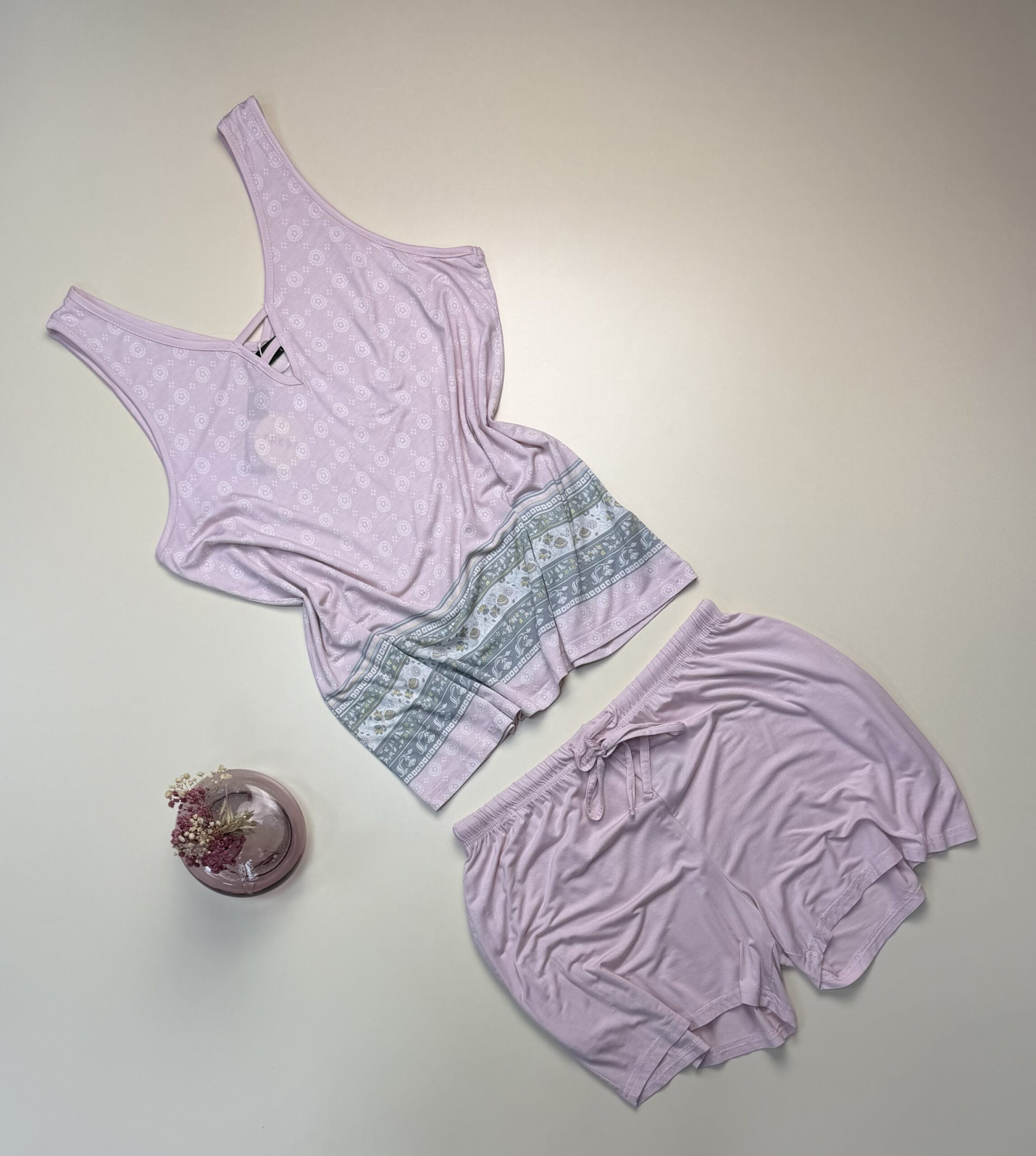 Pyjama short bustier " Rose " – Image 2