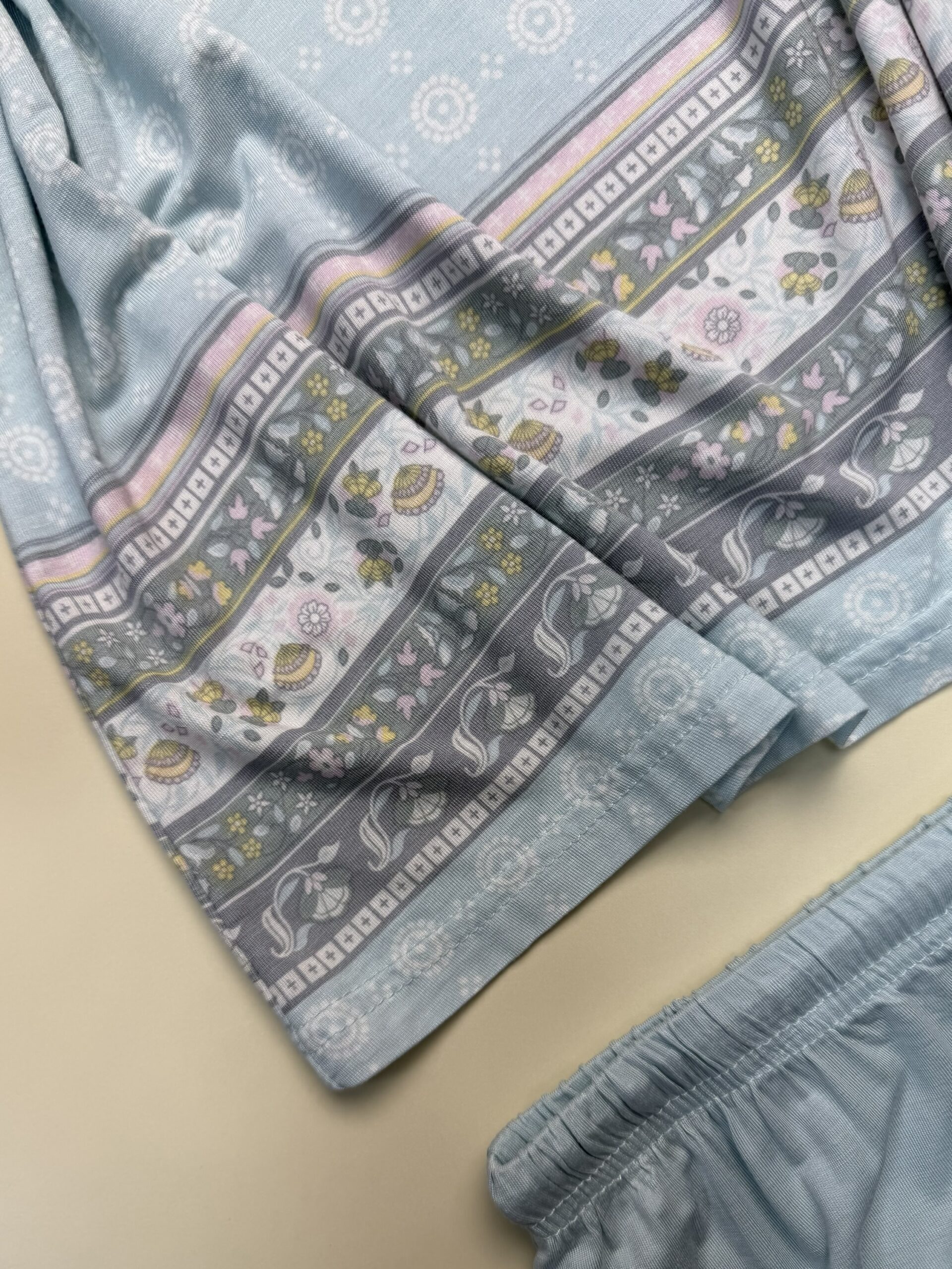 Pyjama short bustier " bleu Vert " – Image 3