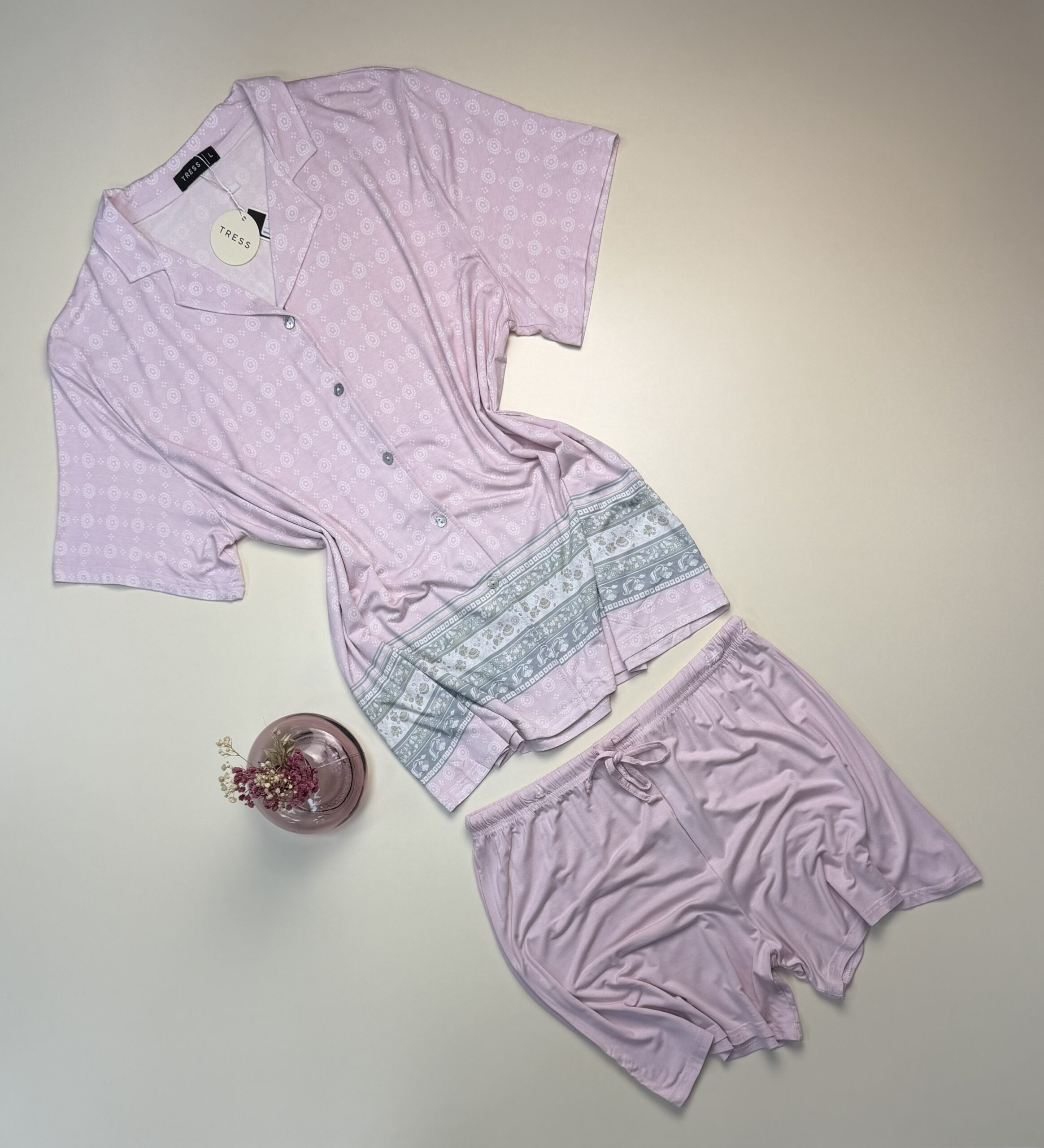 Pyjama short boutonnée " Rose " – Image 2