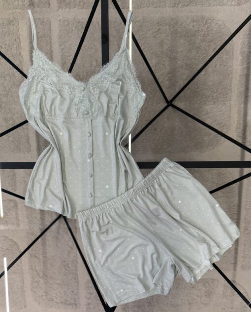 Pyjama short bustier " Vert "