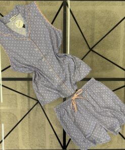 Alternative view of Pyjama Short " Bleu "