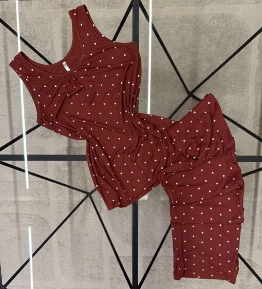 Pyjama Pantalon Bustier " Brique "