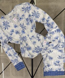 Pyjama boutonné - Primark - " Bleu et blanc "