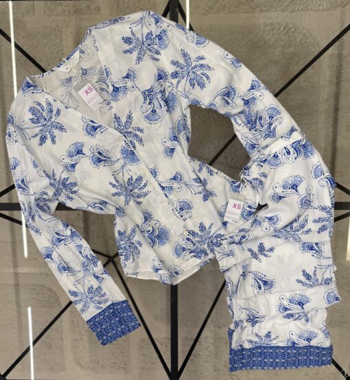 Pyjama boutonné - Primark - " Bleu et blanc "