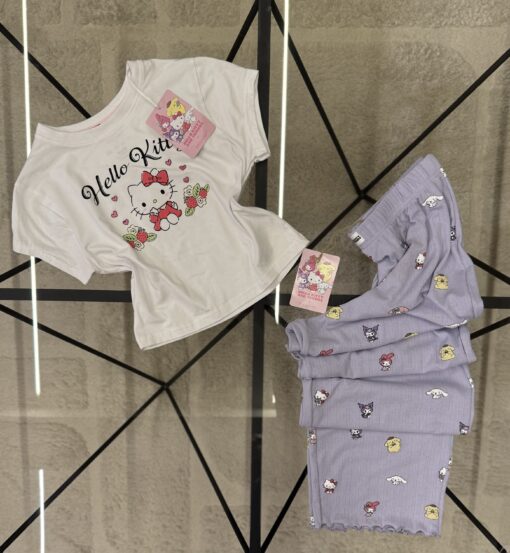 Pyjama haut demi manche pantalon primark " Hello kitty "