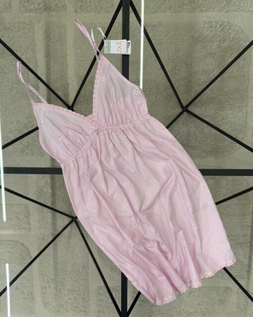 Nuisette en lin primark " Rose à rayures "