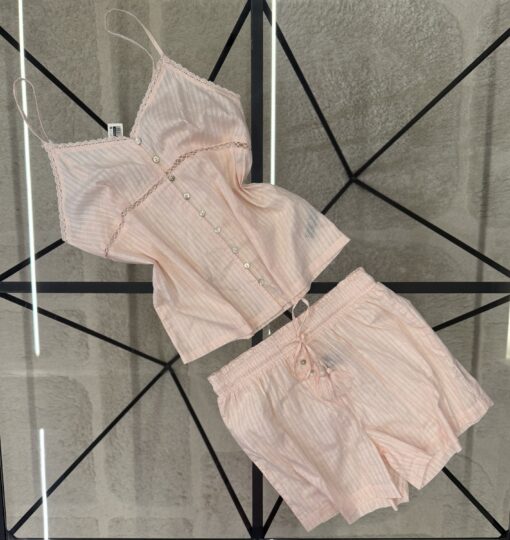 Pyjama bustier short  - rose -