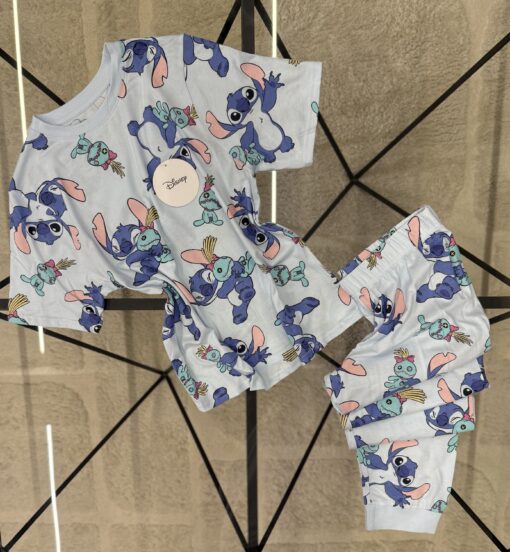 Pyjama Haut demi manche Primark - Stitch mono -
