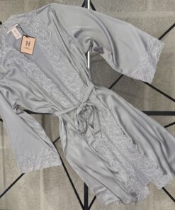 Alternative view of Ensemble nuisette peignoir "gris"