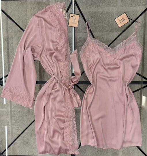 Ensemble nuisette peignoir "rose"