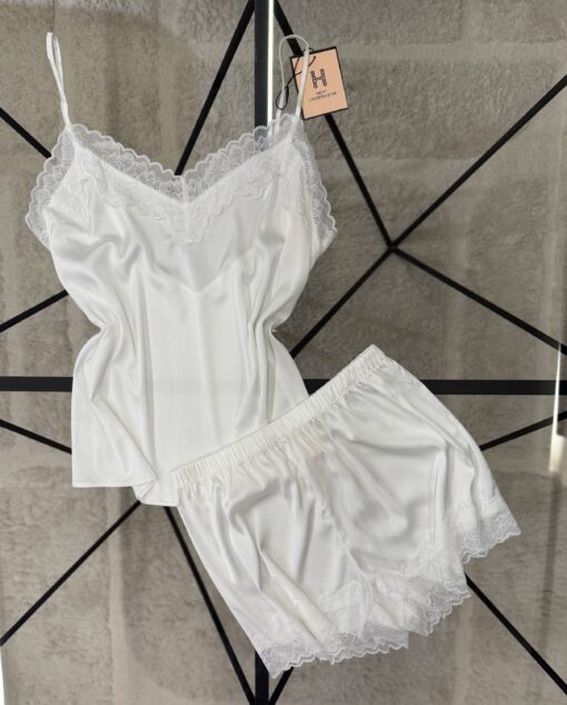 Short Bustier en satin "blanc"