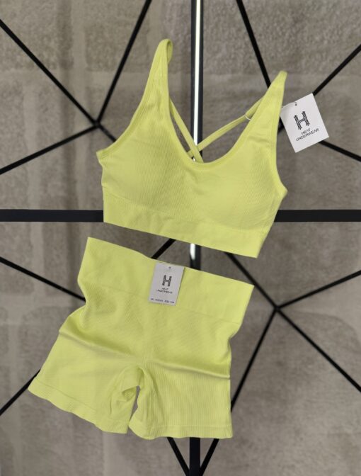 Brassière-short H " Vert pistache "
