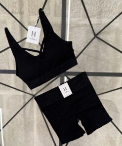 Brassière-short H " Noir "