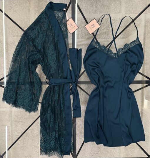 Ensemble nuisette peignoir "vert"