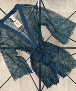 Alternative view of Ensemble nuisette peignoir "vert"