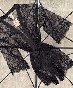 Alternative view of Ensemble nuisette peignoir "noir"