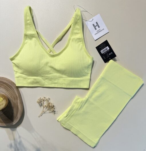Brassière-short H " Vert pistache "