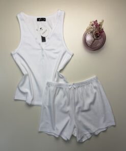 Pyjama short " Blanc "