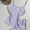 Pyjama short bustier " Mauve clair "