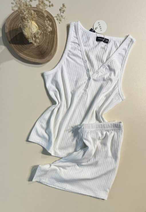 Pyjama short " Blanc "