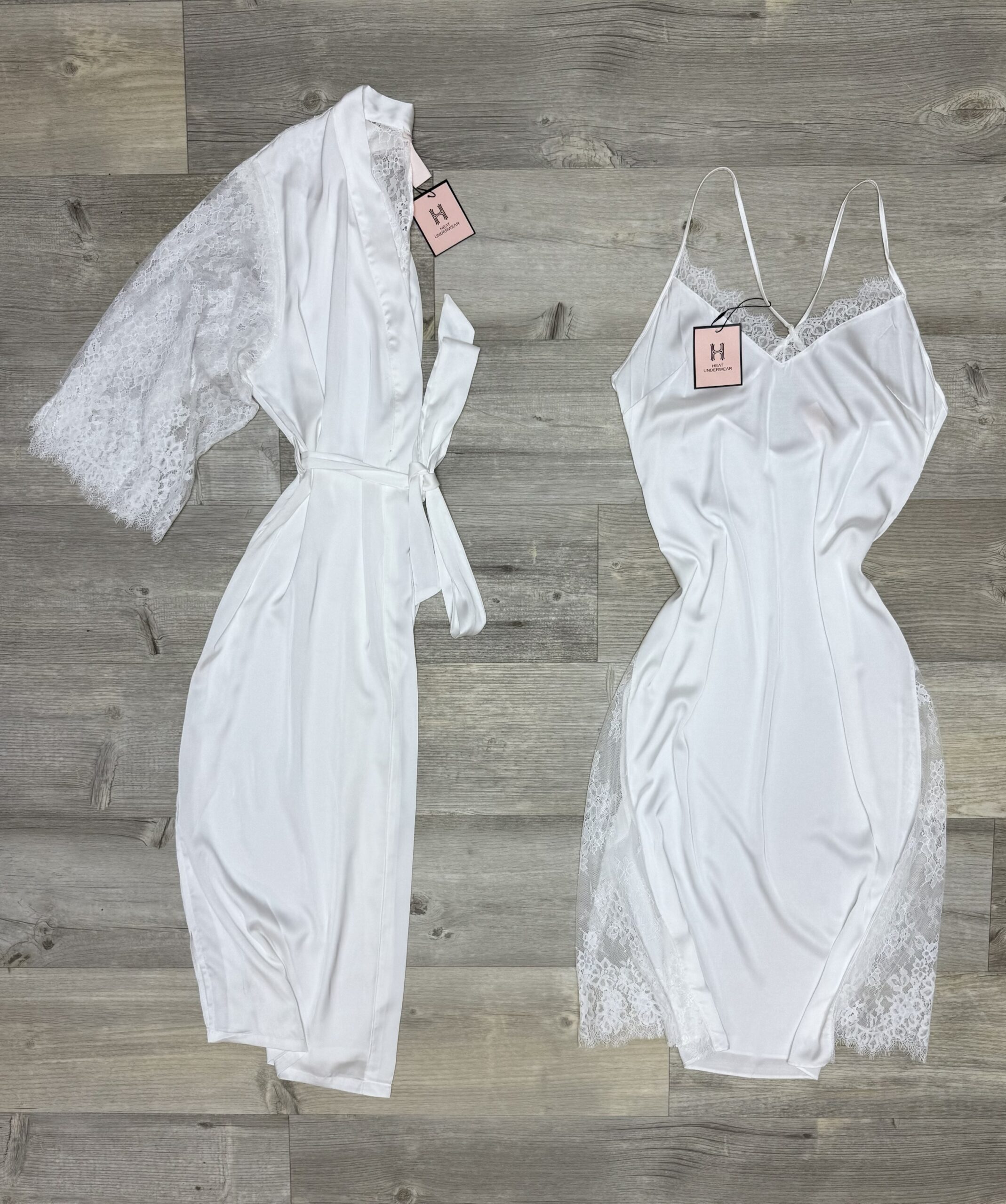 Ensemble nuisette longue peignoir "blanc" – Image 8