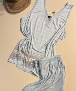 Alternative view of Pyjama short bustier " bleu Vert "