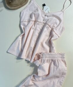 Alternative view of Pyjama bustier short  - rose -