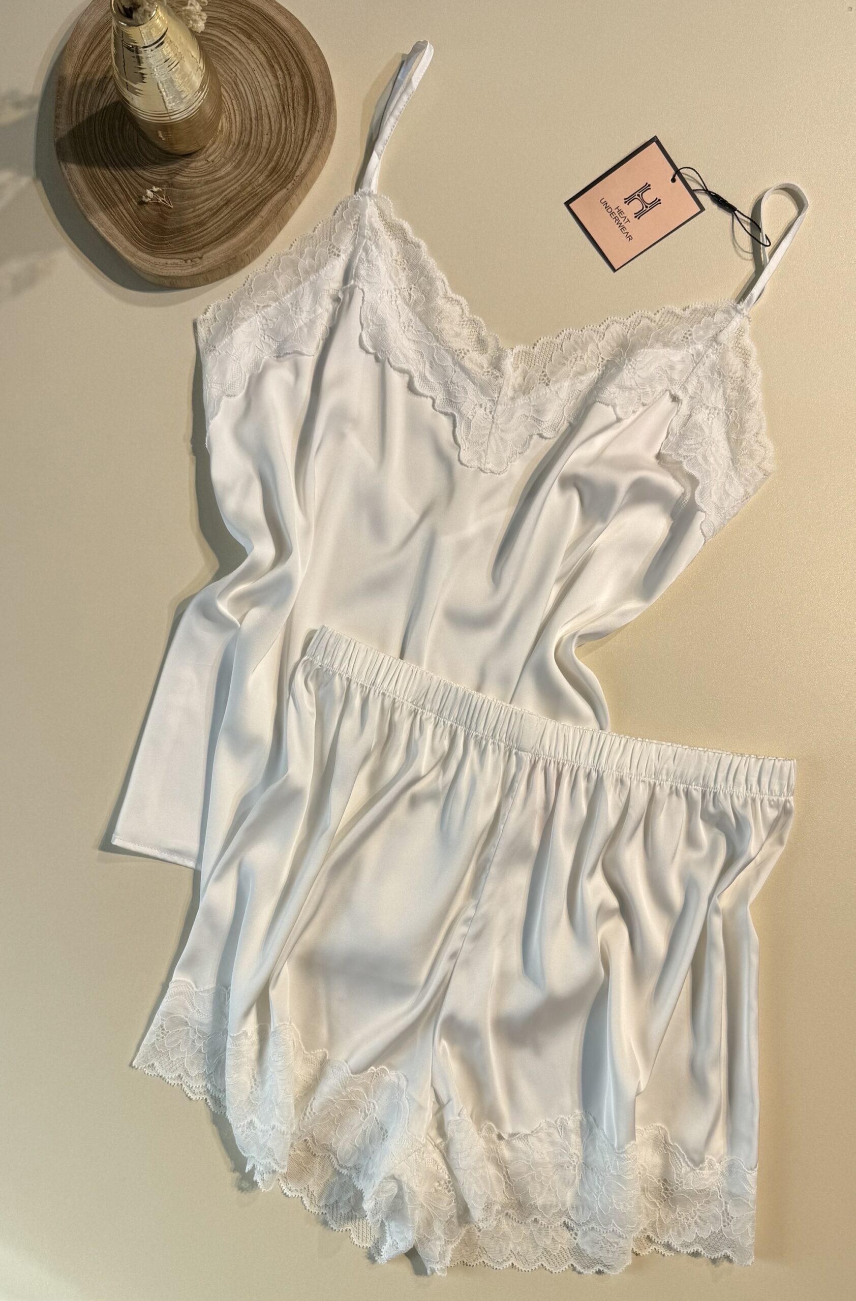 Short Bustier en satin "blanc"