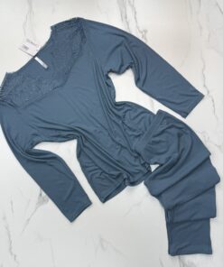 Pyjama manche longue "Bleu/vert"