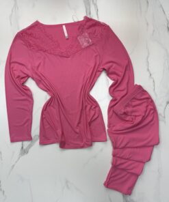 Alternative view of Pyjama manche longue "Fushia"