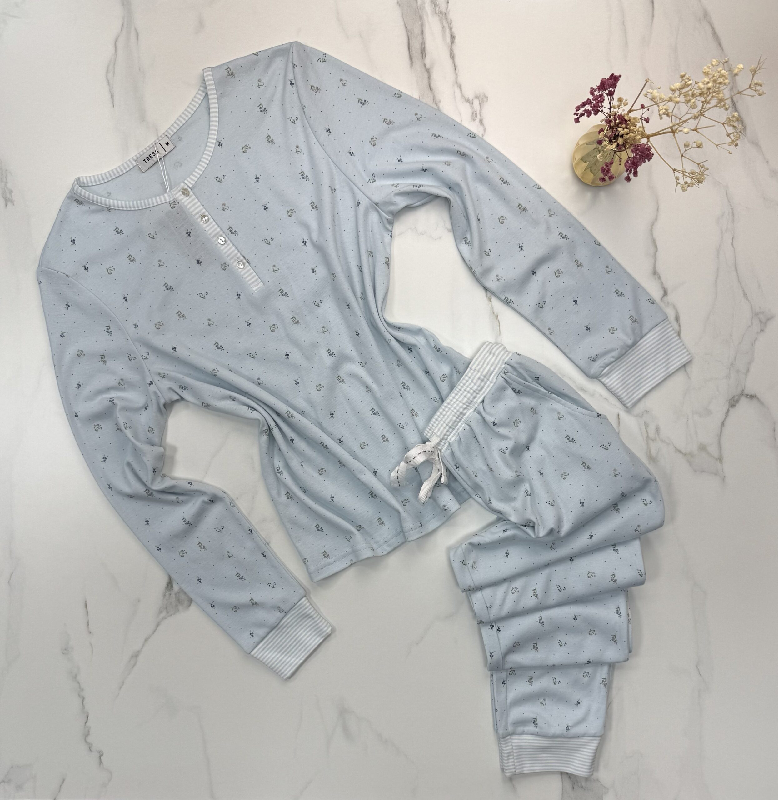 Pyjama manche longue "Bleu"